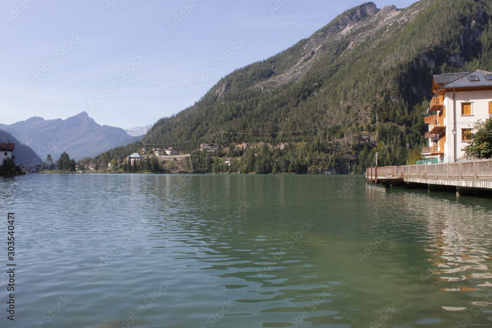 beautiful lake with mountain view by Alleghe