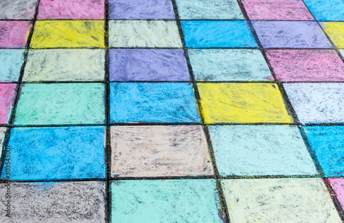 Obraz na płótnie Kreidemuster Asphalt