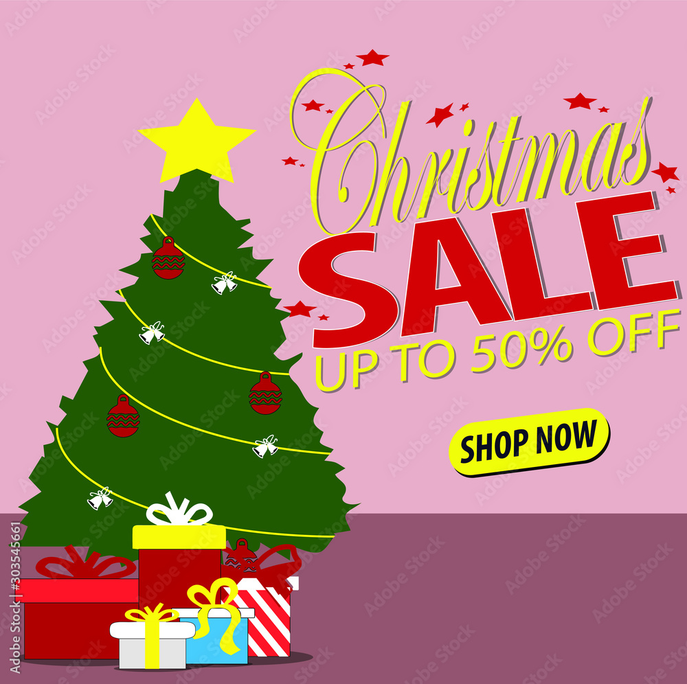 Christmas sale poster or flyer text vector de Stock | Adobe Stock Christmas sale poster or flyer text vector de Stock | Adobe Stock