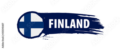Fotografering Finland flag, vector illustration on a white background