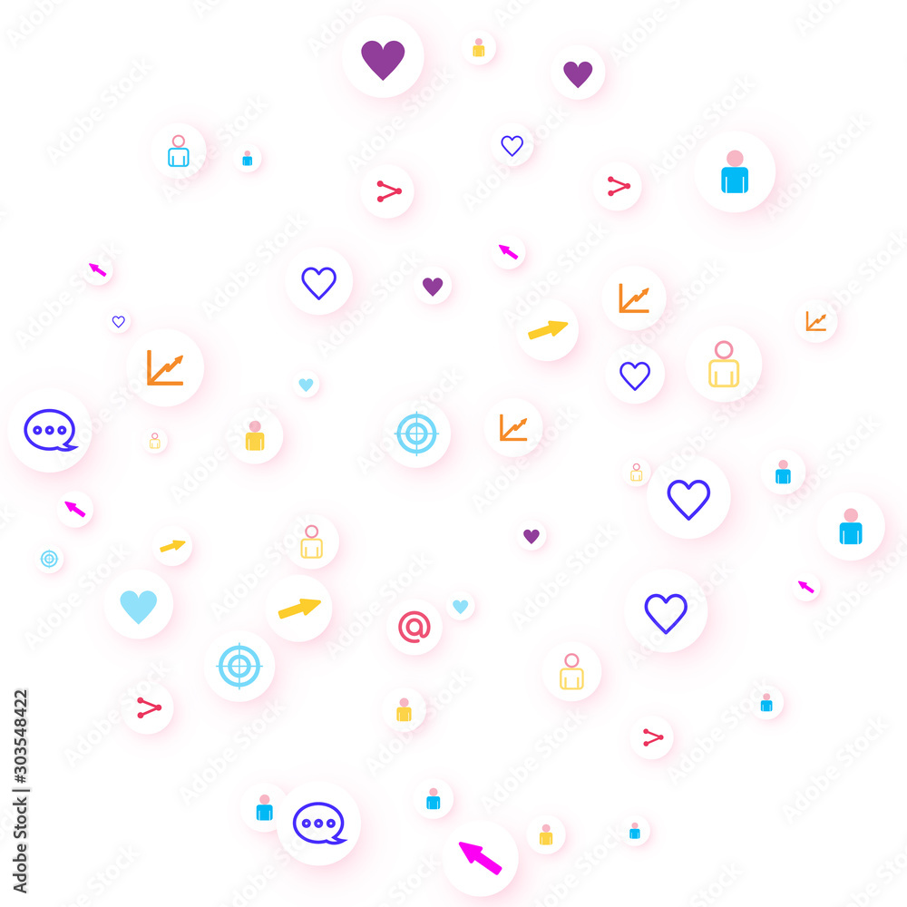 Social media marketing, Communication concept. Social media marketing, Communication concept.