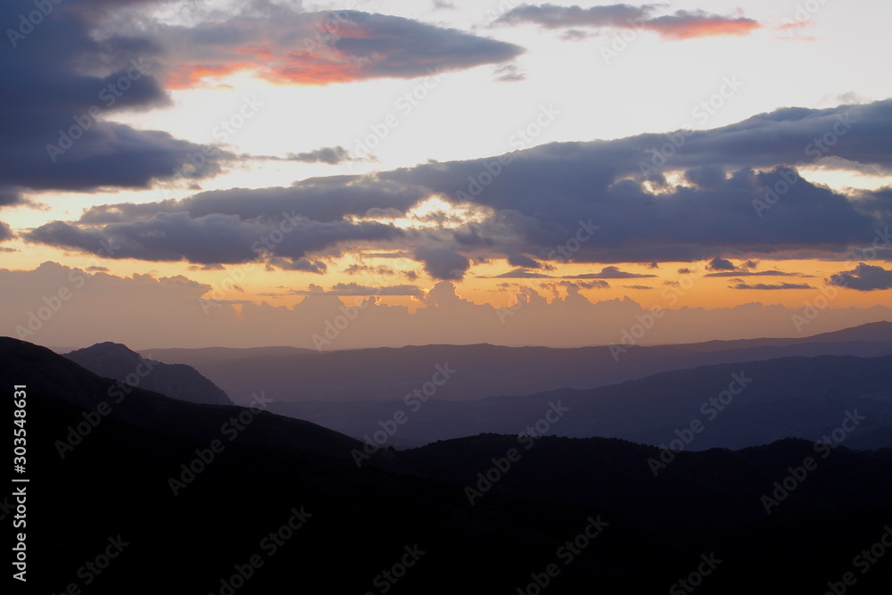 Obraz premium sunset Genal valley