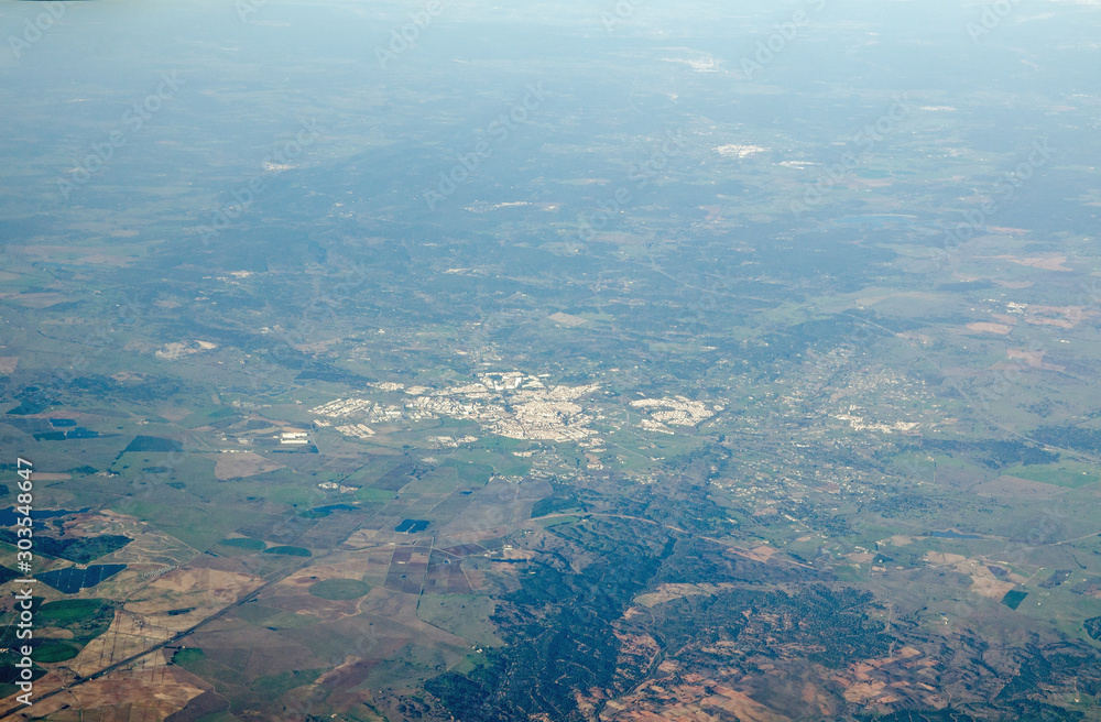 Aerial view of Evora, Portugal Aerial view of Evora, Portugal