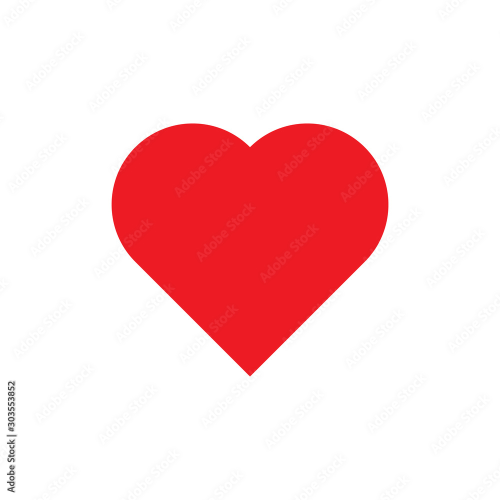 Red heart vector icon, simple sign for web site and mobile app.