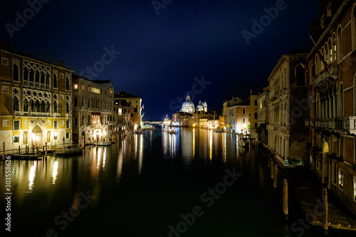 Grand Canal in Venice at night