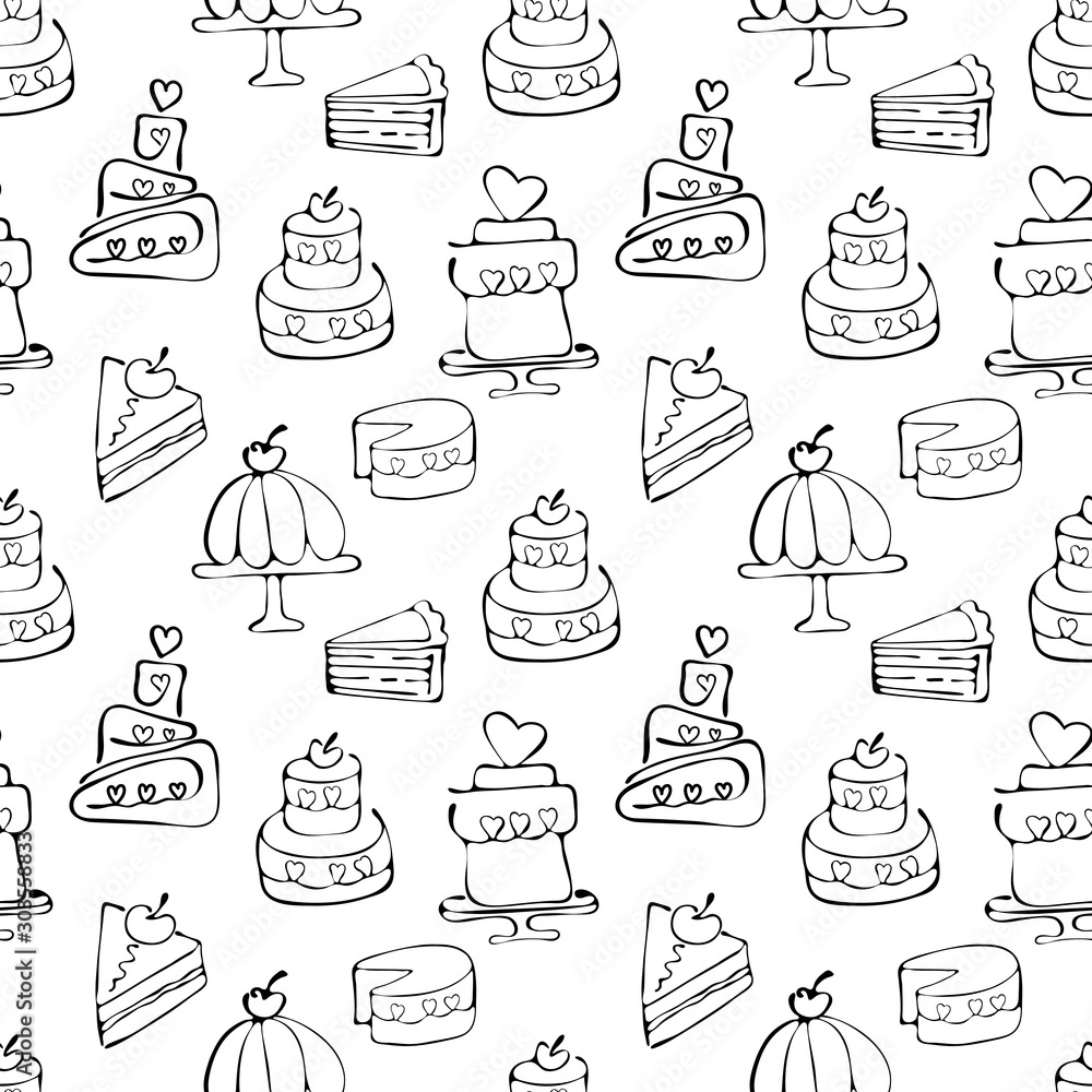 Seamless Cake Pattern Royalty Free SVG, Cliparts, Vectors, and Stock  Illustration. Image 8480410.