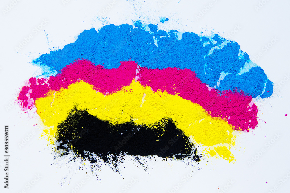 Fotografie spilled toner for digital printing