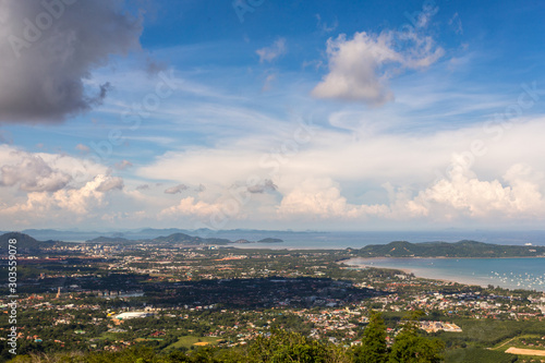 Phuket town view from the mountain © vadimborkin