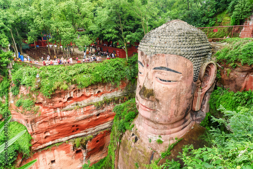 Photos Closeup view of the Leshan Giant Buddha, China