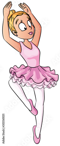 Tanzende Ballerina - Vektor-Illustration