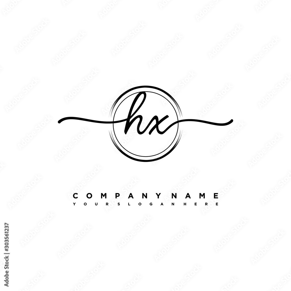 HX Initial handwriting logo design with brush circle lines black color. handwritten logo for fashion, team, wedding, luxury logo. HX Initial handwriting logo design with brush circle lines black color. handwritten logo for fashion, team, wedding, luxury logo.