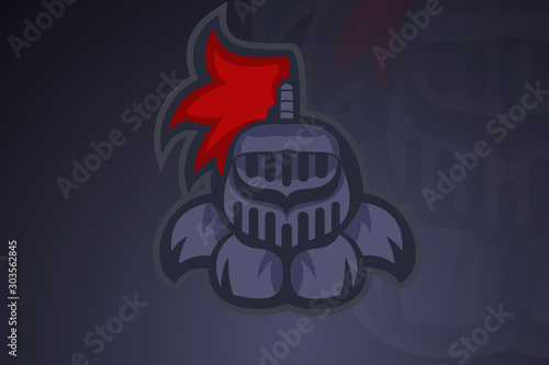 warrior esports logo,mascot character.vector logo design