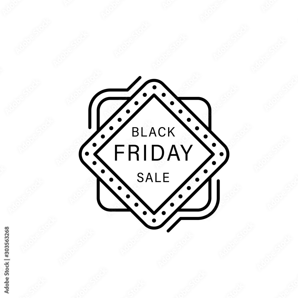 Sale sticker icon. Simple line, outline vector of black friday icons for ui and ux, website or mobile application Sale sticker icon. Simple line, outline vector of black friday icons for ui and ux, website or mobile application