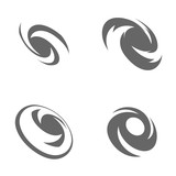 Set of Turbine Circle Logo Design Concept Vector. Vortex Logo Template. Icon Symbol. Illustration
