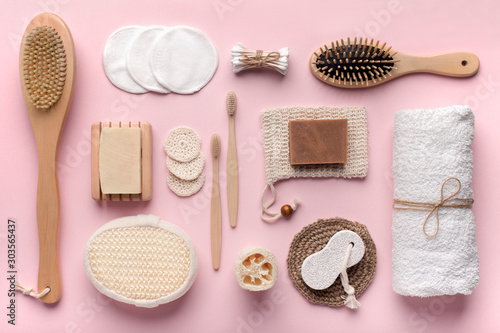 Zero waste cosmetics and beauty accessories, reusable cotton pads