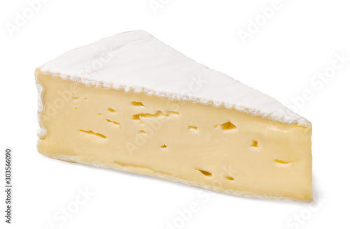 cheese brie on a white background photo