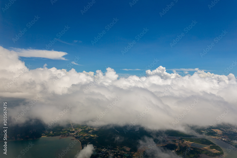 View from the airplane clouds over thailand View from the airplane clouds over thailand