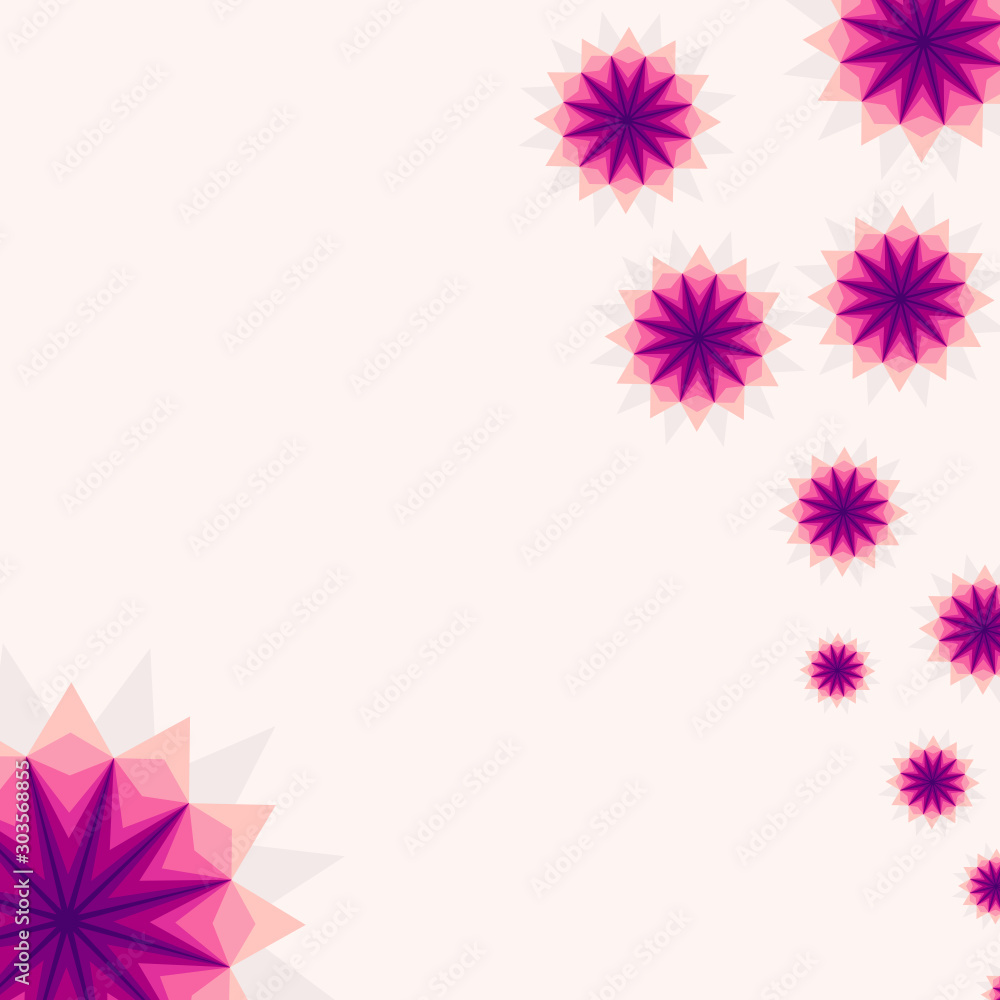 abstract floral background with colorful flowers