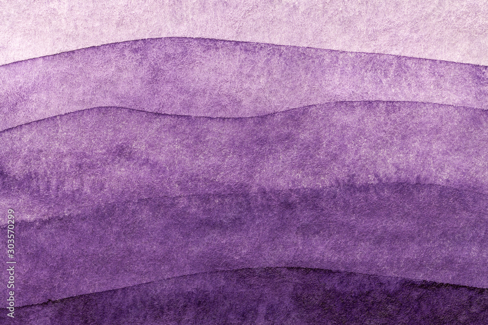 Abstract art background light purple and lilac colors. Watercolor painting on canvas.