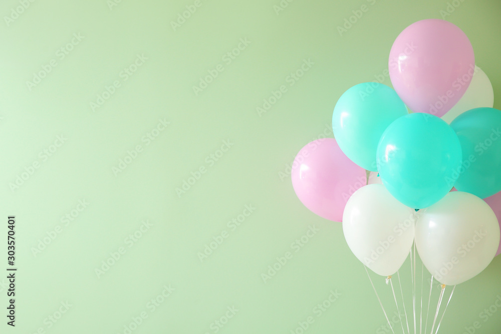 Air balloons on color background Air balloons on color background