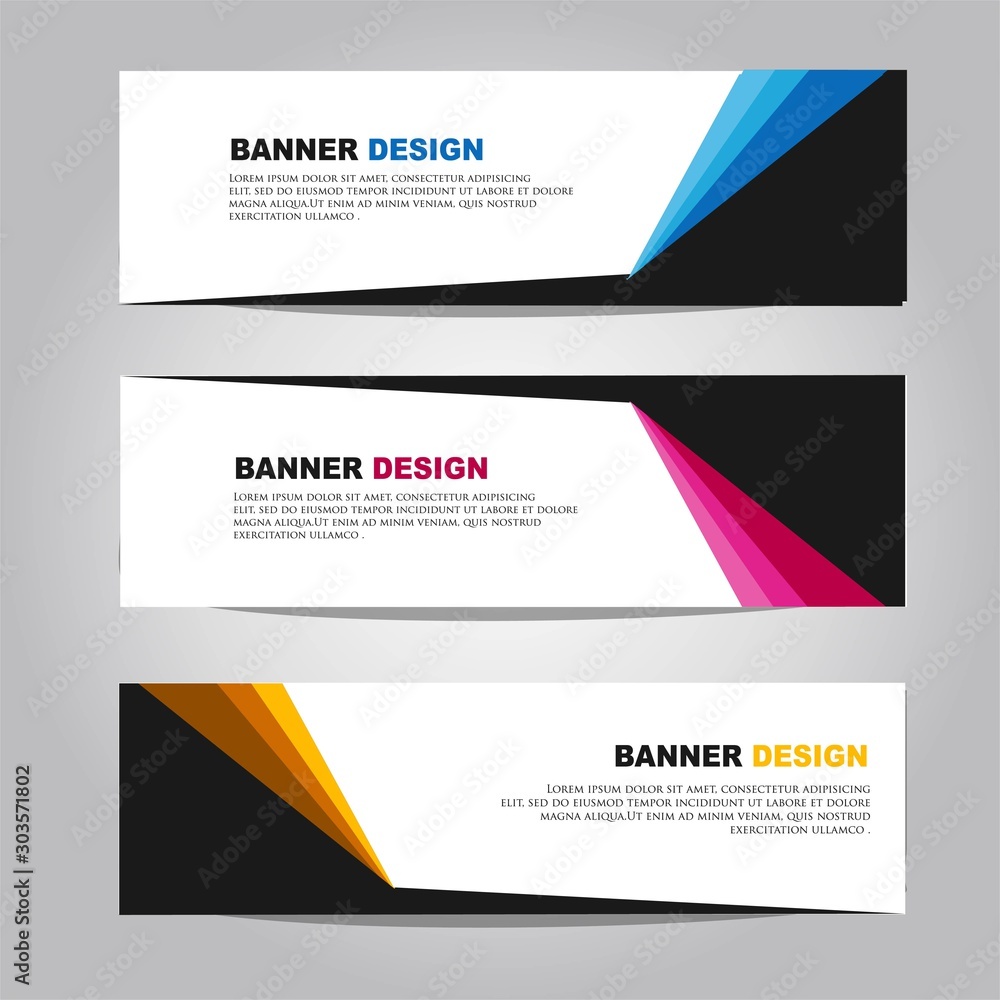 3 Set Vector Travel Banner for Web and Businees Template with Flat Linear Modern Style - Editable and Printable
