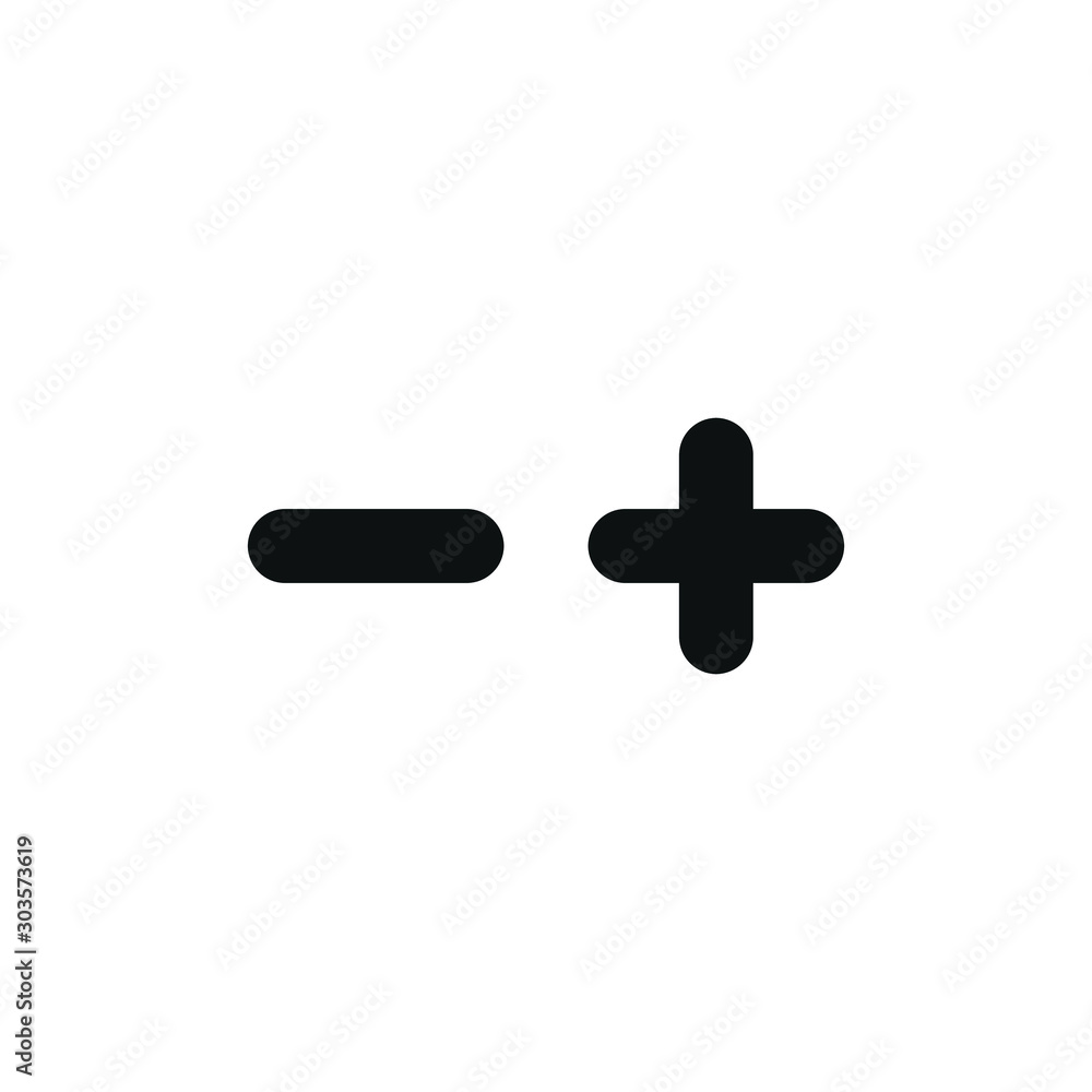 plus and minus icon vector with simple shapes plus and minus icon vector with simple shapes