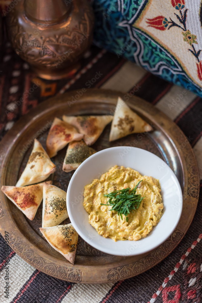Yellow Split Pea Puree. Middle Eastern Appetizer, Meze Yellow Split Pea Puree. Middle Eastern Appetizer, Meze