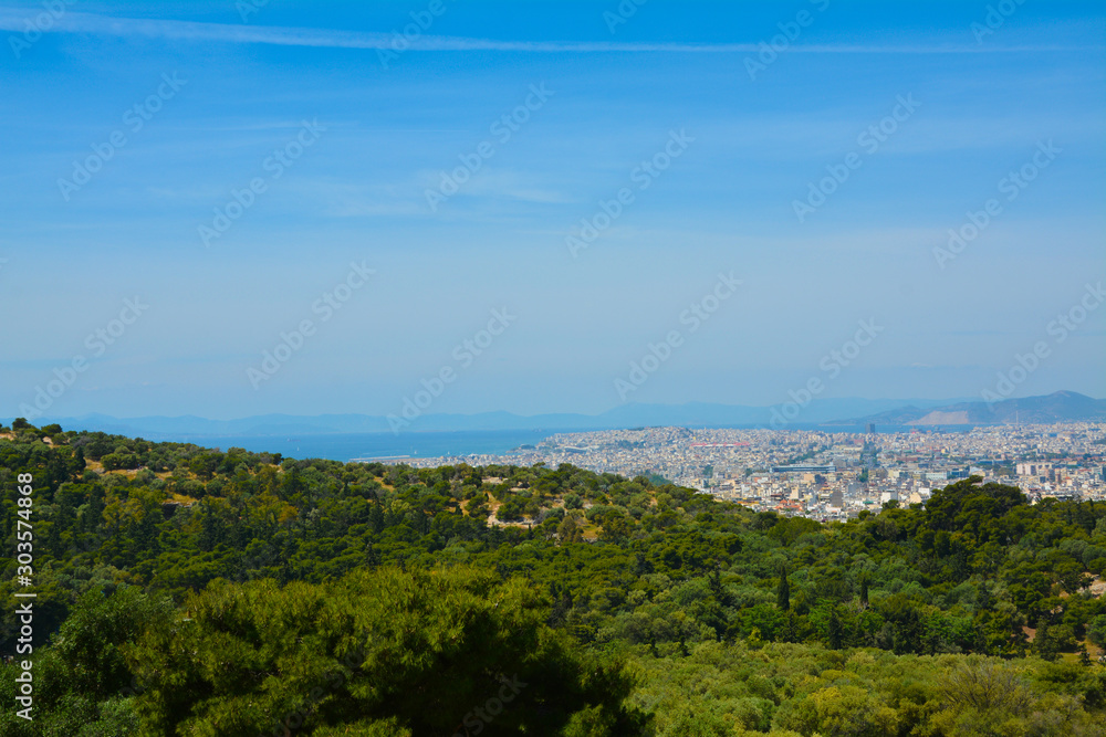 Athens Nature Greece Panorama City Photo
