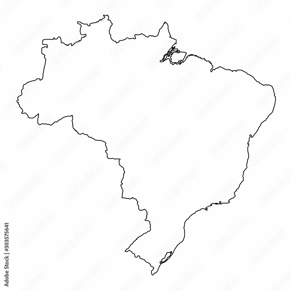 Brazil map illustration Brazil map illustration