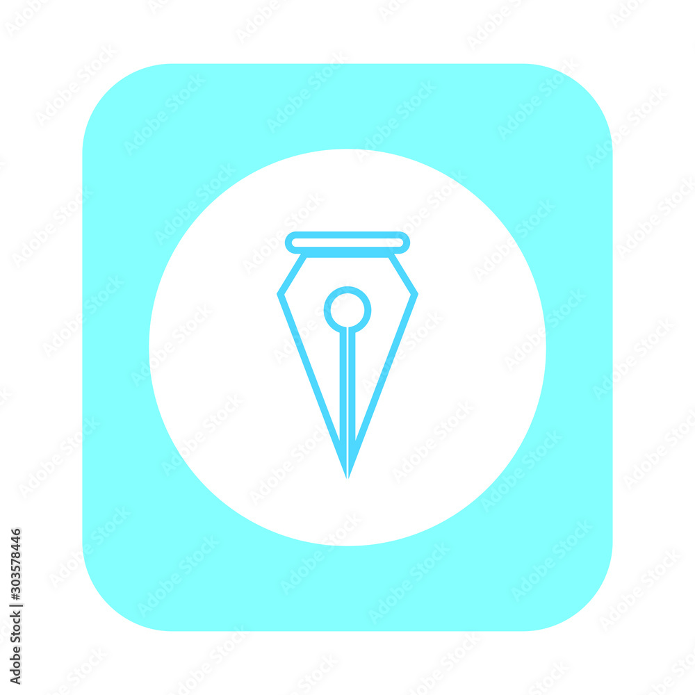 vector fountain pen icon with simple shapes vector fountain pen icon with simple shapes