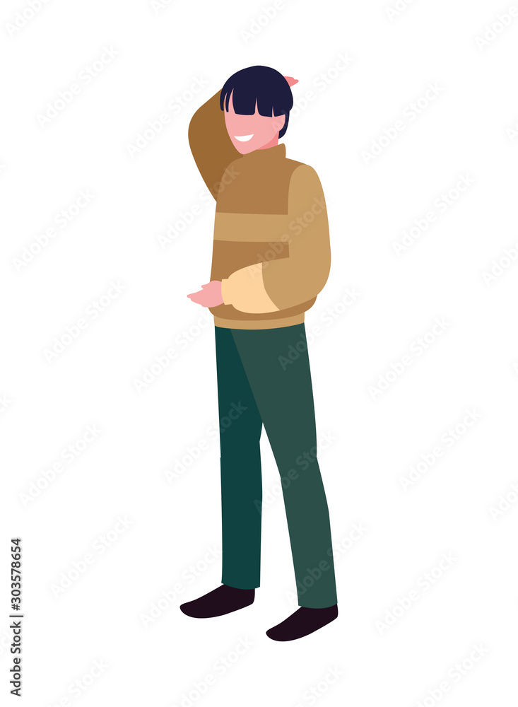 man standing on white background man standing on white background