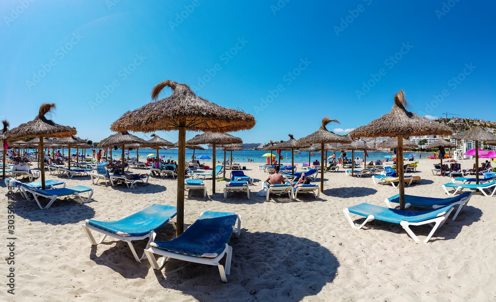 Beach at Santa Ponca, Andratx region, Mallorca, Balearic Islands, Spain