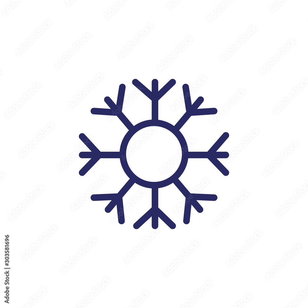 christmas snowflake line style icon