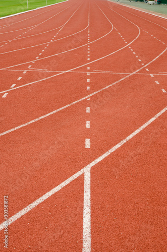 lanes of running track