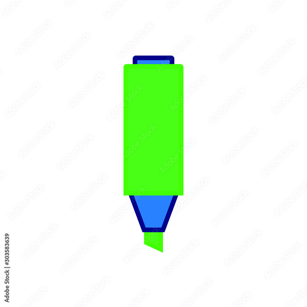 vector icon, marker pen, formed with simple shapes vector icon, marker pen, formed with simple shapes