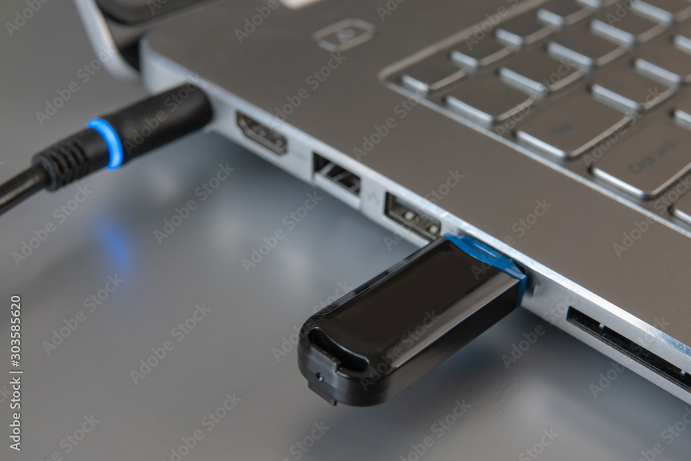 laptop and flash drive laptop and flash drive