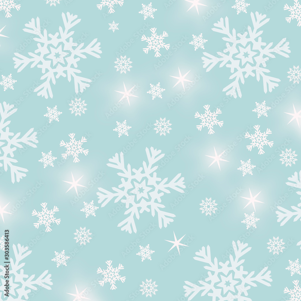 Christmas background with snowflakes