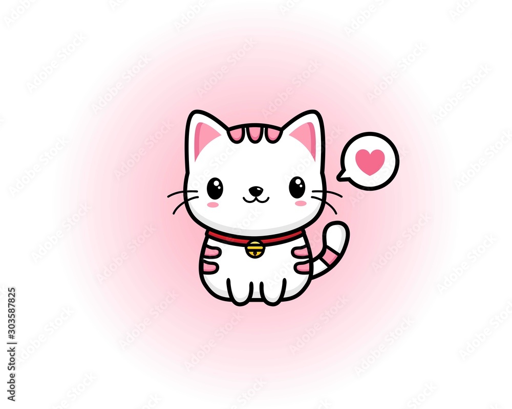 cute cat mascot vector design cute cat mascot vector design