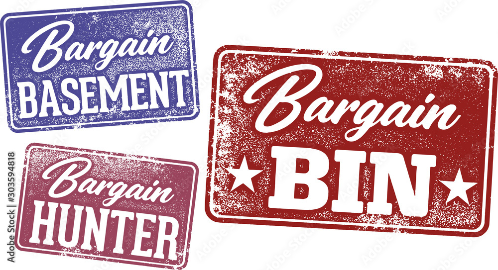 Φωτογραφία Bargain Bin Clearance Retail Sale Rubber Stamps