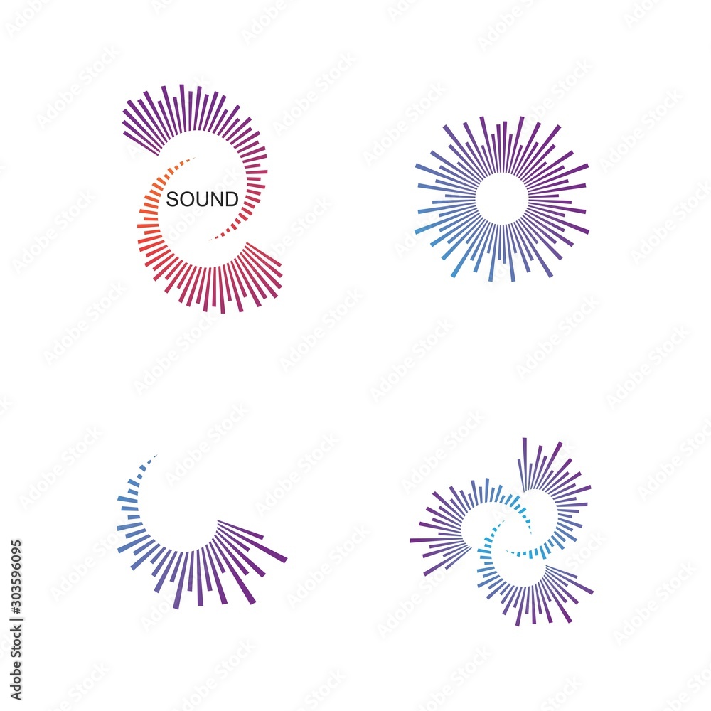sound wave ilustration logo vector icon template sound wave ilustration logo vector icon template