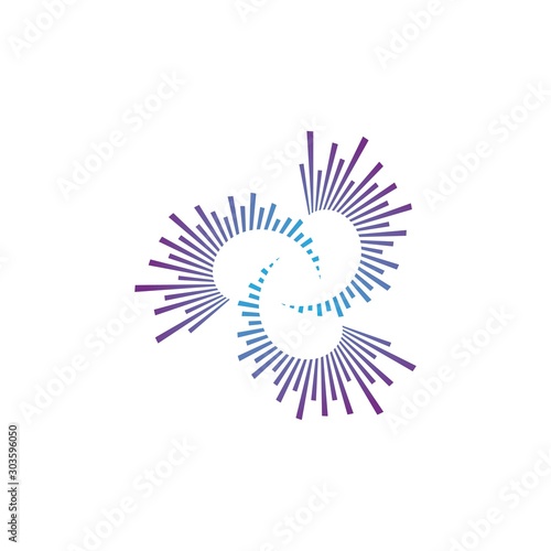 sound wave ilustration logo vector icon template