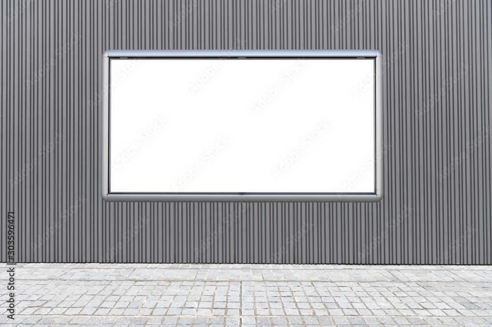 Large blank billboard on a street wall, banners with room to add your own text Large blank billboard on a street wall, banners with room to add your own text