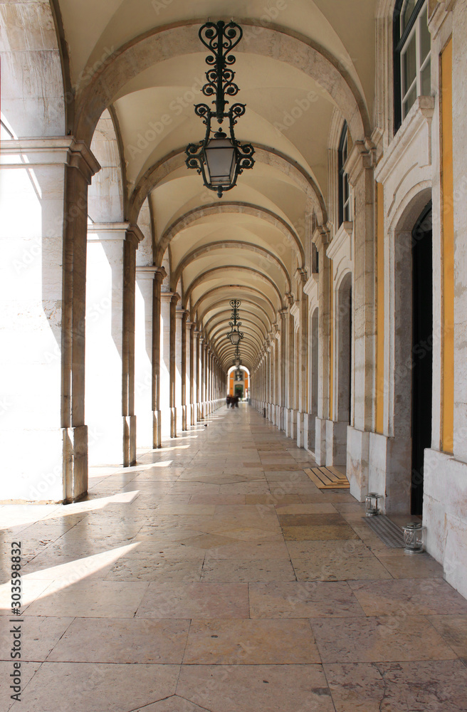 Arches in Praca do Comercio