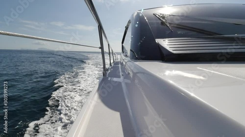 on board of luxury yacht photo