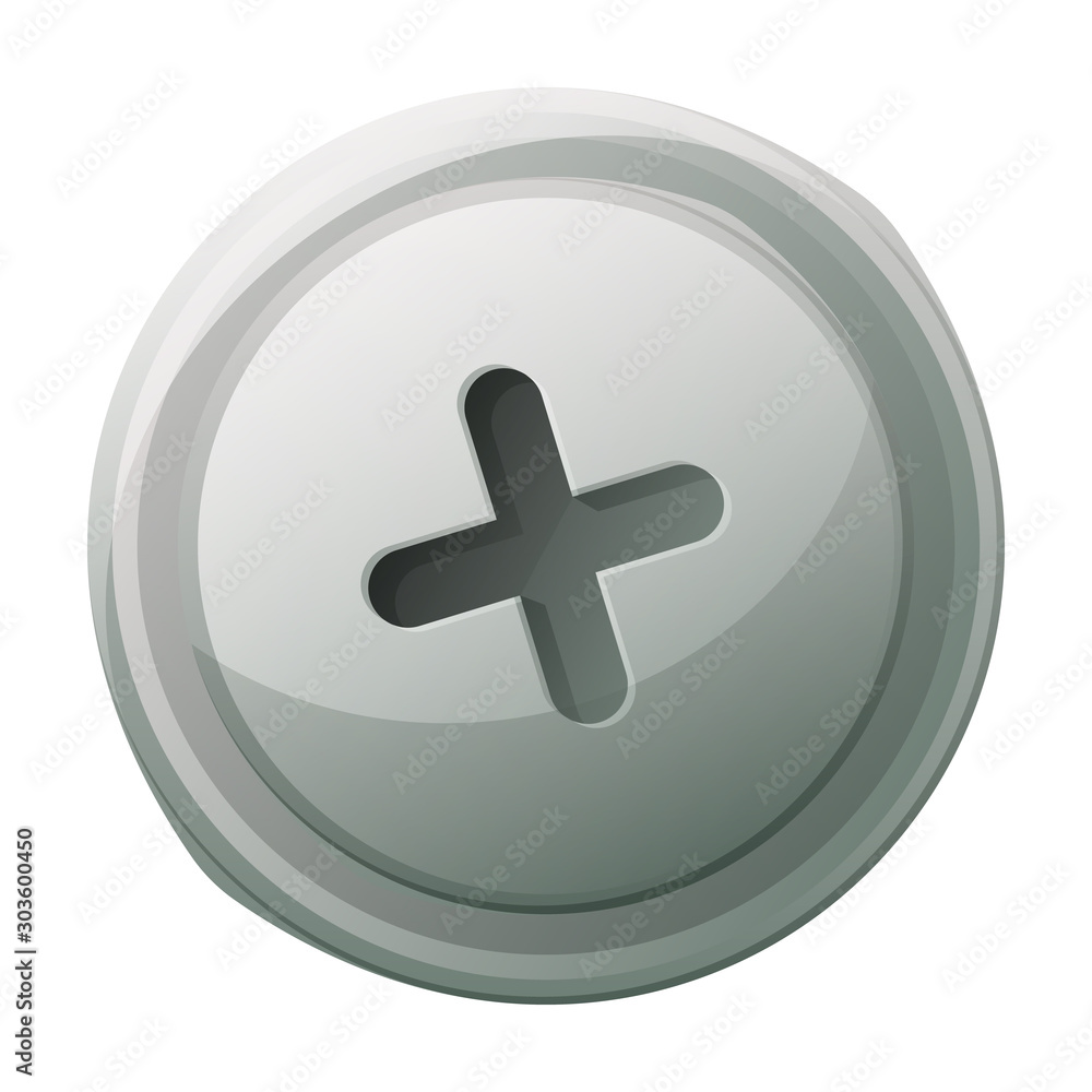 Fastener head vector icon.Cartoon vector icon isolated on white background fastener head. Fastener head vector icon.Cartoon vector icon isolated on white background fastener head.