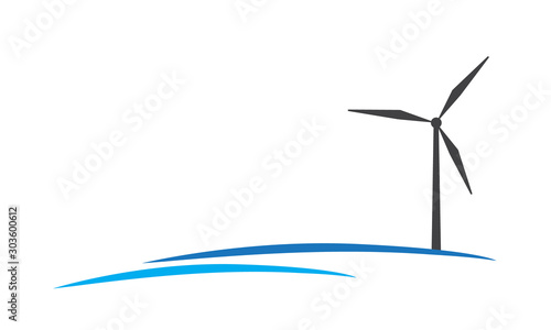Offshore wind farm company logo vector icon. Vector and illustration design.
