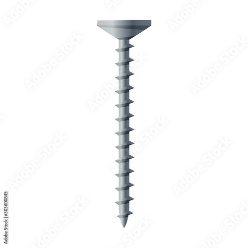 Metal screw vector icon.Cartoon vector icon isolated on white background metal screw.
