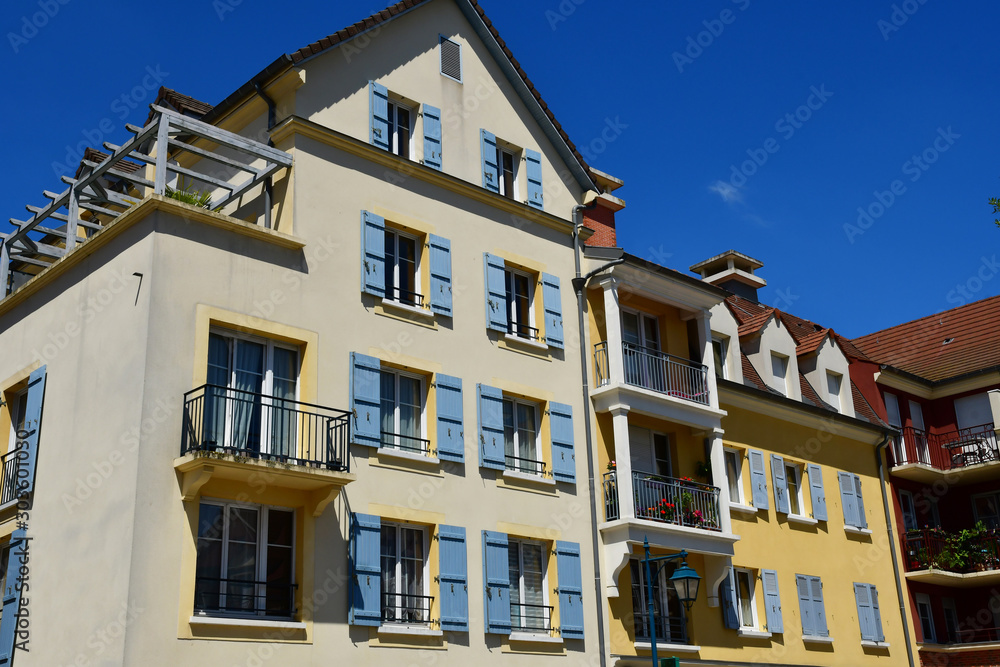 Vaureal , France - june 25 2018 : village centre