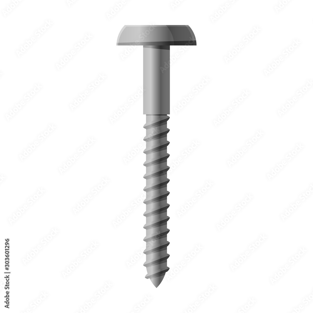 Metal screw vector icon.Cartoon vector icon isolated on white background metal screw. Metal screw vector icon.Cartoon vector icon isolated on white background metal screw.