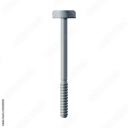 Metal bolt vector icon.Cartoon vector icon isolated on white background metal bolt.